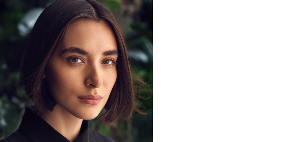 Aveda hair care model.