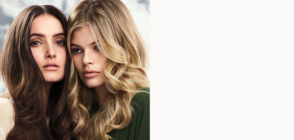 Aveda hair care models.
