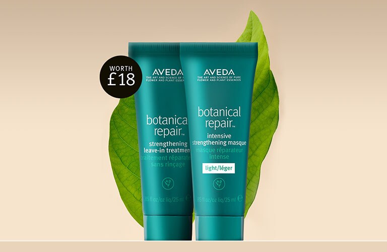 2 travel sizes for free when you spend £50 or more on any botanical repair product