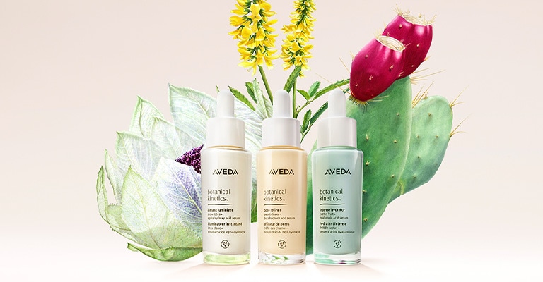 Botanical kinetics serums targeting hydration, luminating and pore refining