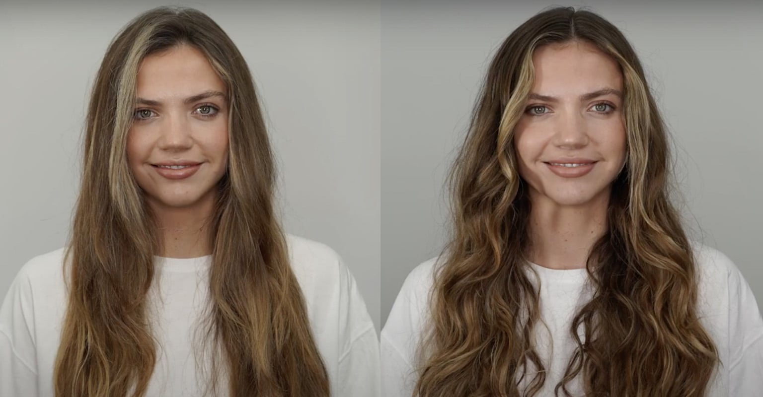Click on video demonstrate an easy heatless hair curling and wavy hair style.
