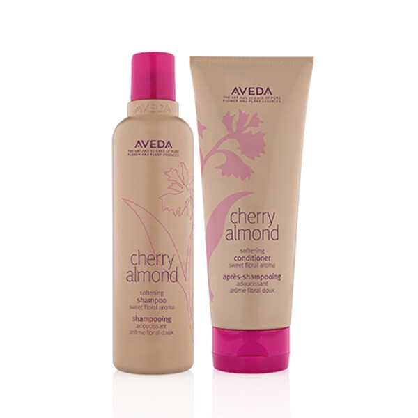 AVEDA Cherry Almond Shampoo & Conditioner Duo Gently Smoothes and Nourishes Hair - 250ml & 200ml